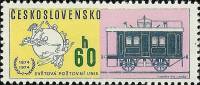 (1974-047) Марка Чехословакия "Почтовый вагон" ,  III Θ